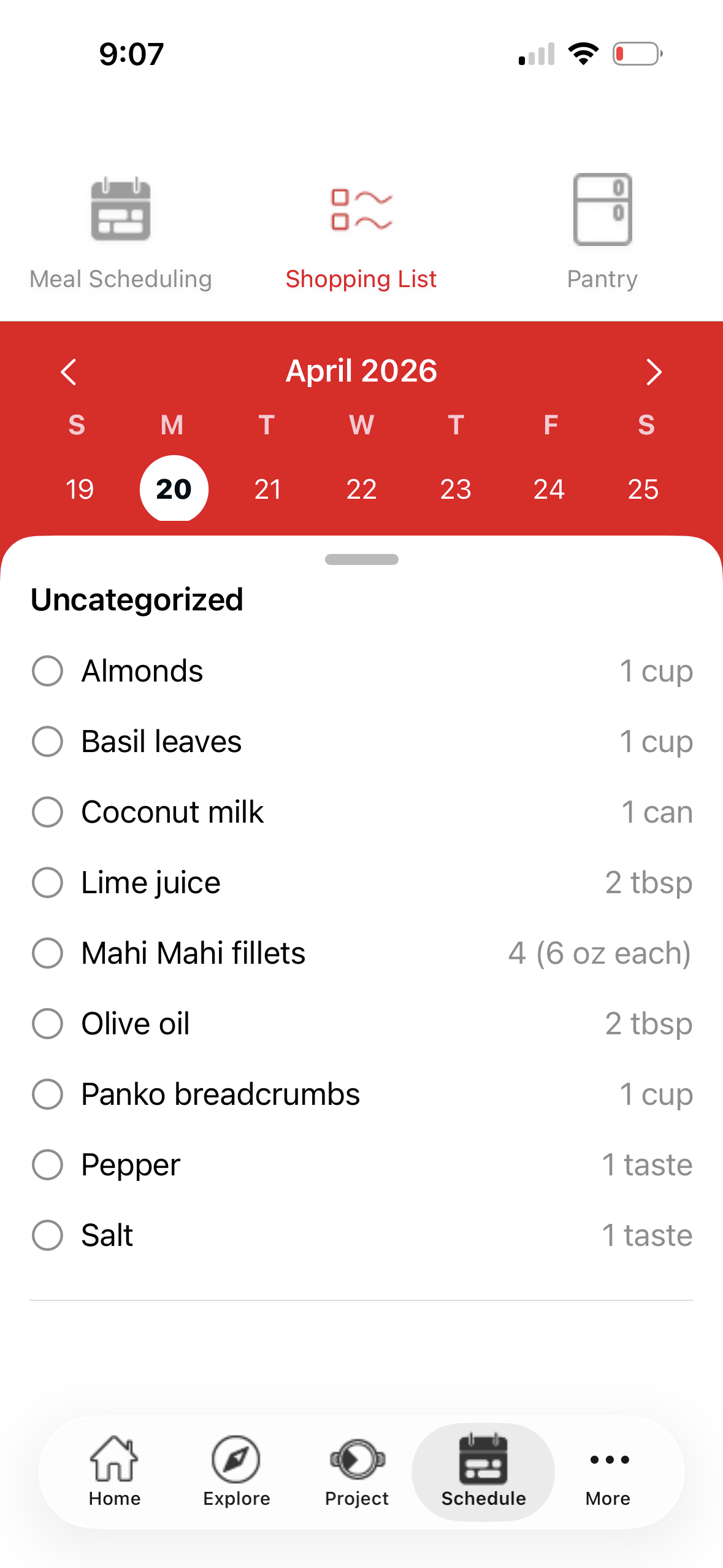 Meal planning